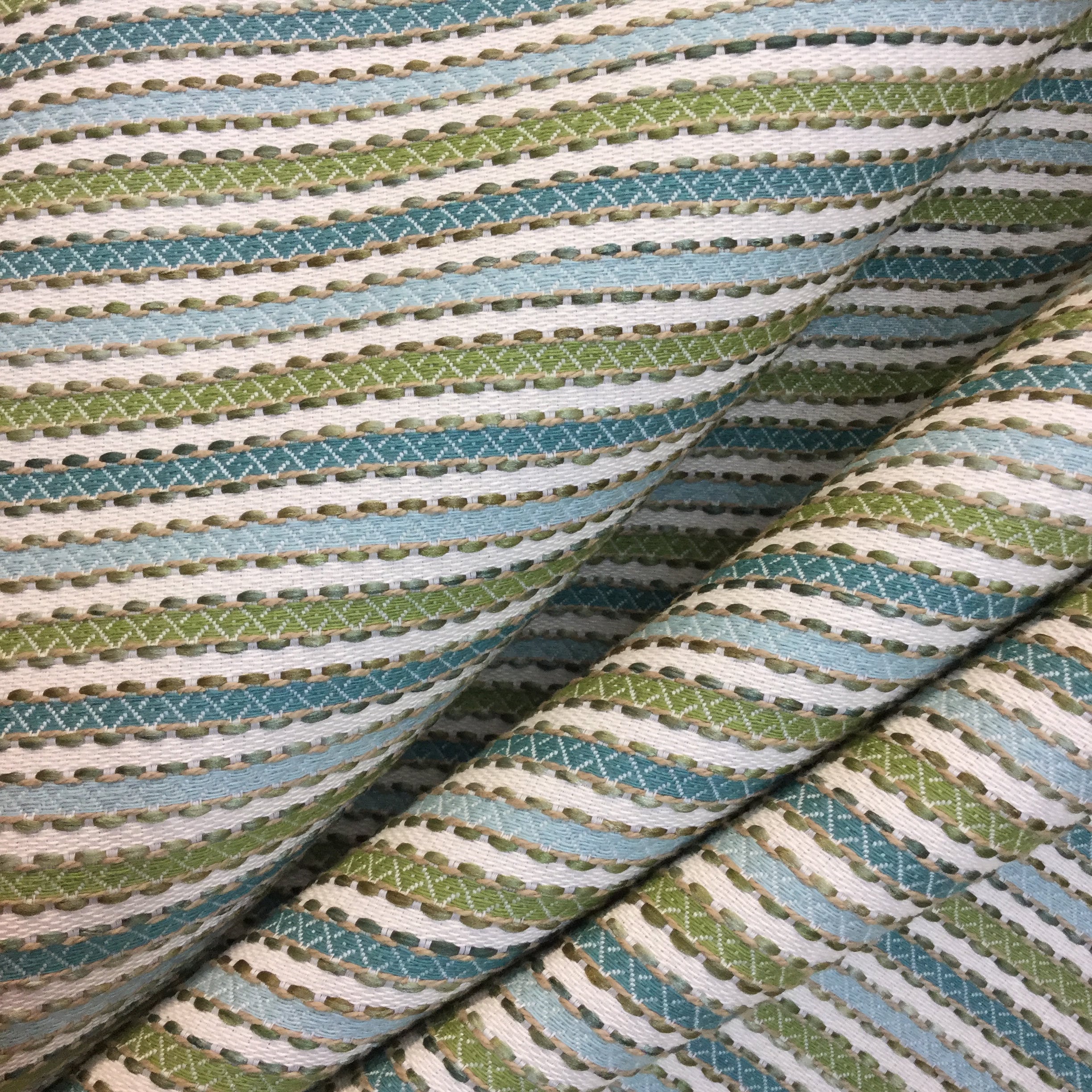 Blue and Green Stripe R/R Upholstery Valance Pillows Etsy