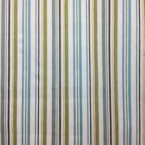 Summer Stripe - Blue - Green - Gray - Brown - Fabric by the Yard - Stripe Pillow Covers - Multicolored Stripe Fabric - Stripe Draperies