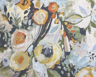 Covent Garden Natural - Baroness Tiara - Hamilton - Floral Home Decor Fabric - Fabric - Drapery  - Custom Pillow Covers - Interior Design