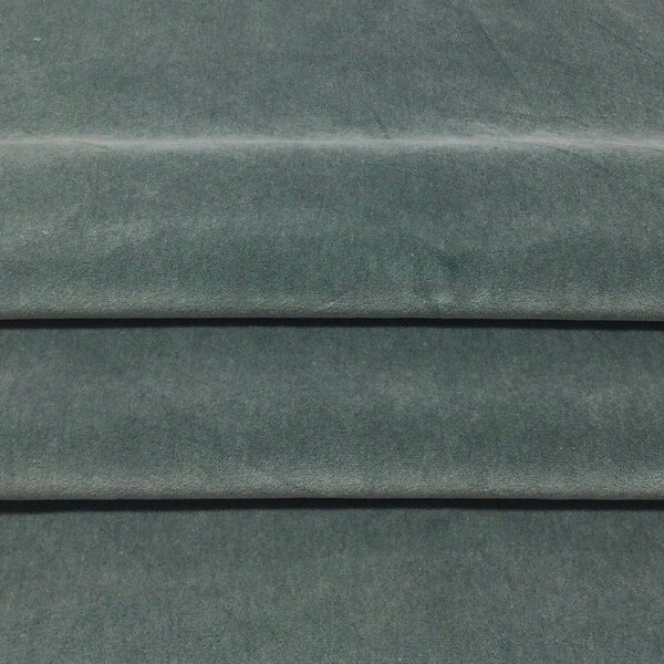 Sea Foam Green Velvet - Velvet Finish - Soft Texture Fabric - Light Green Solid Fabric - Coastal Green Fabric - Fabric by the Yard