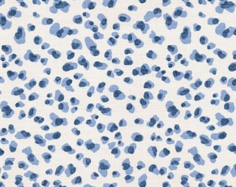 Blue Leopard - Mira Blue - Ronnie Gold - Cheetah - Contemporary Animal Print Fabric - Pillow Covers