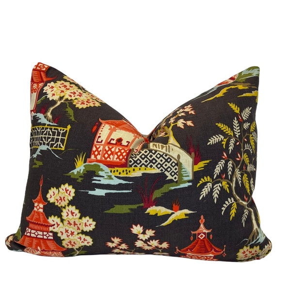 Red Chinoiserie Pillows Etsy