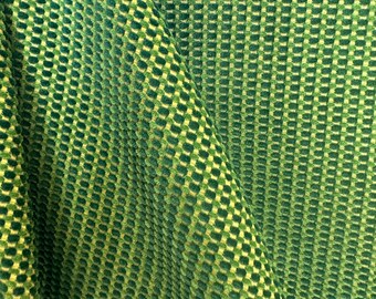 Forest Green Grid - dark green - light green - upholstery fabric - pillow fabric - fabric by the yard