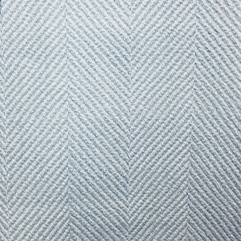 Powder Blue Herringbone Upholstery Fabric Cushion Covers Etsy