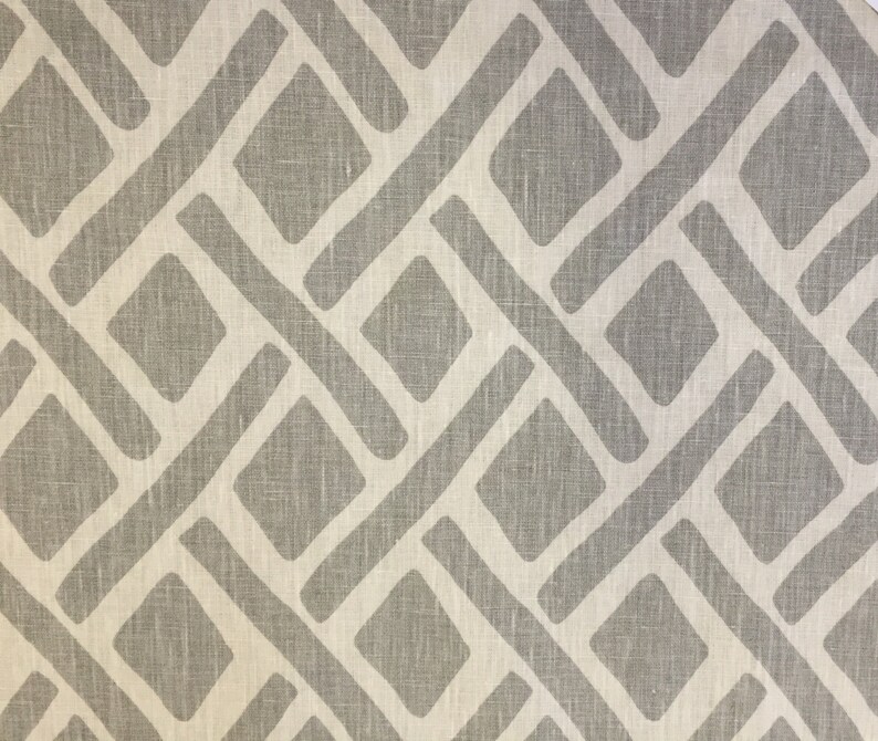 Light Gray Geometric Upholstery Fabric by the Yard Etsy
