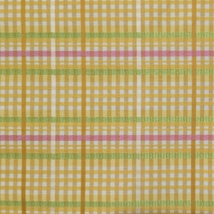 Yellow Pink Green Check/ Plaid - Easter Plaid - Upholstery Fabric by the Yard