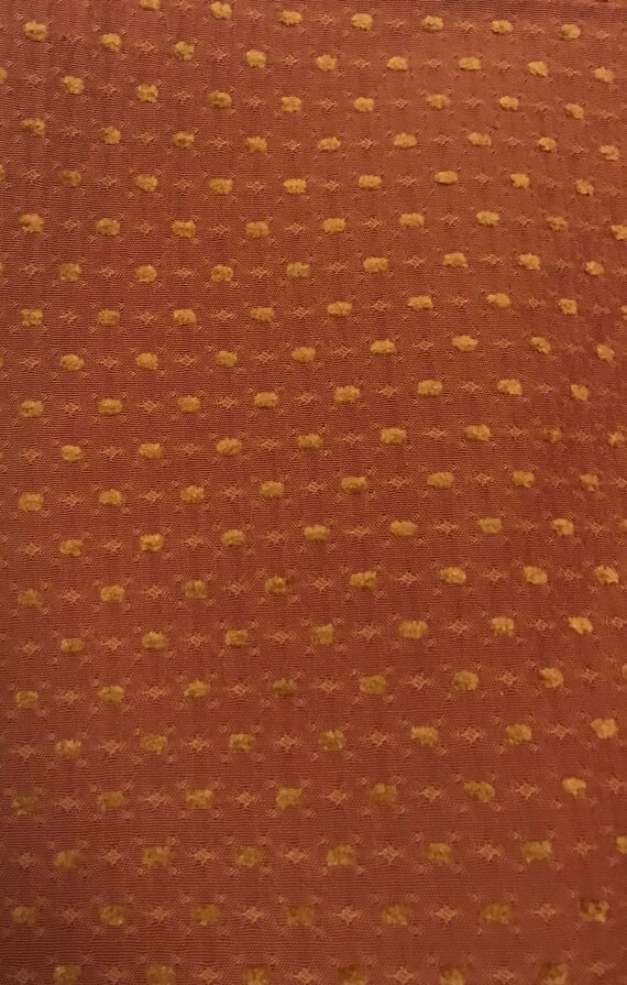 Rust With Gold Dot Upholstery Fabric By The Yard Etsy