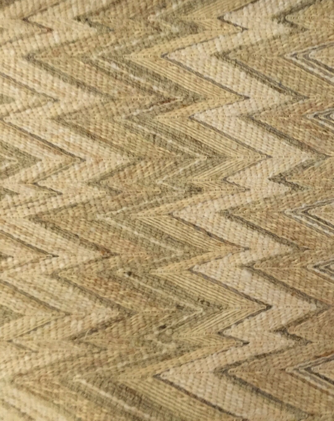 Chevron Zig Zag Natural Gold flame Stitch Heavy Weigh Upholstery Fabric