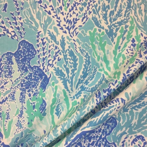 Lilly Pulitzer - Let's Cha Cha - Lee Jofa - Shorely Blue -  Upholstery Fabric By The Yard - Custom Pillows - Roman Shades - Cushion - Fabric