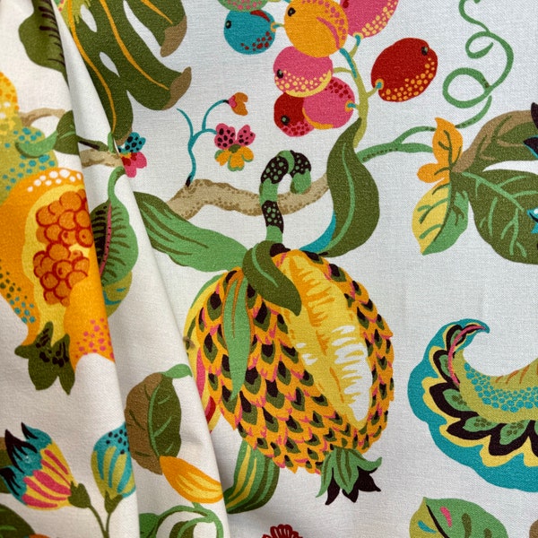 Bright Multi Colored Upholstery Fabric Etsy