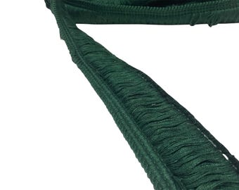 Zelda Moss - green - solid - brush fringe - home decor - trimming - pillow trim - trim by the yard