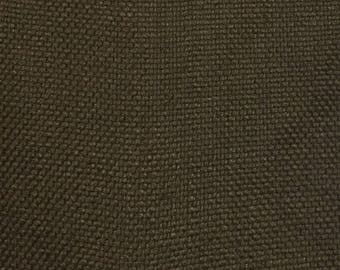 Solid Brown Woven Upholstery Fabric by The Yard