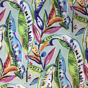 Enrique Carnival - Tropical - Banana Leafs - Fun Fabric - Plant Motif Fabric - Custom Floral Fabric - Fabric by the Yard - Custom Cut Yarage