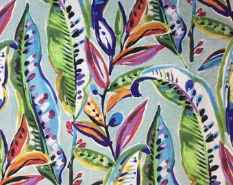 Enrique Carnival - Tropical - Banana Leafs - Fun Fabric - Plant Motif Fabric - Custom Floral Fabric - Fabric by the Yard - Custom Cut Yarage