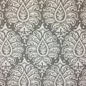 Pewter Damask - Fabric by the Yard - Upholstery Fabric - Custom Cut Yardage - Home Decor Fabric - Custom Pillows - Cushions - Drapery