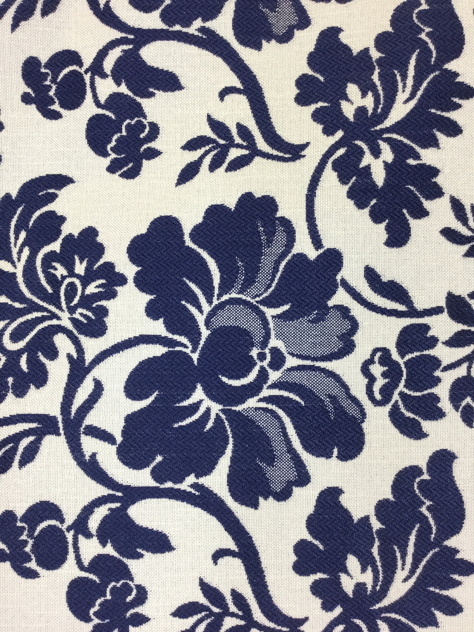 Elegant Navy Floral Fabric by the Yard Etsy