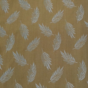 Blue Leaf - Upholstery Fabric By The Yard - Custom Cut Yardage - Custom Cut Pillow Covers - Custom Cut Cushion Covers - Upholstery Fabric