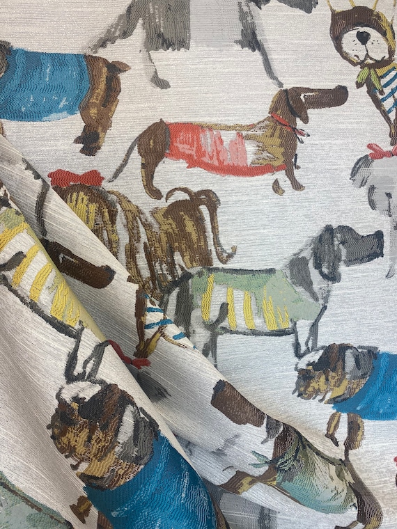 Bad To The Bone - Puppy Fabric - Dog - Cutest Fabric - Woof Woof - Novelty Fabric - Dog Lover Fabric - Tote Bag - Ottoman - Pillow cover