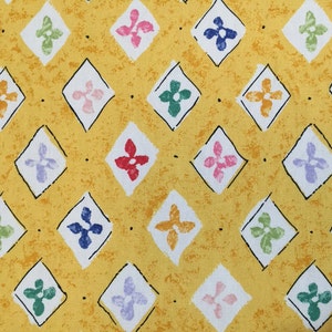 Fun Whimsical Fabric - Diamond Yellow, White, Lavender, Pink, Red, Light Green Upholstery Fabric By The Yard- Geometric
