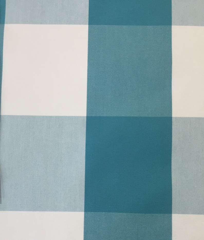 Blue Buffalo Check Upholstery Fabric by The Yard Etsy