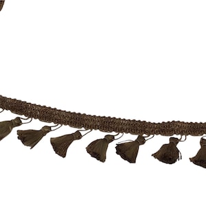 Chocolate Tassel Fringe - Tassel Fringe By The Yard - Custom Cut Yard - Embellishment - Furniture Embellishment - Pillows - Chairs