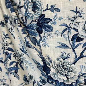 Jayden Blue - Floral Fabric - Home Decor Fabric - Interior Designer - Custom Drapery - Custom Pillows - Home Living - Fabric