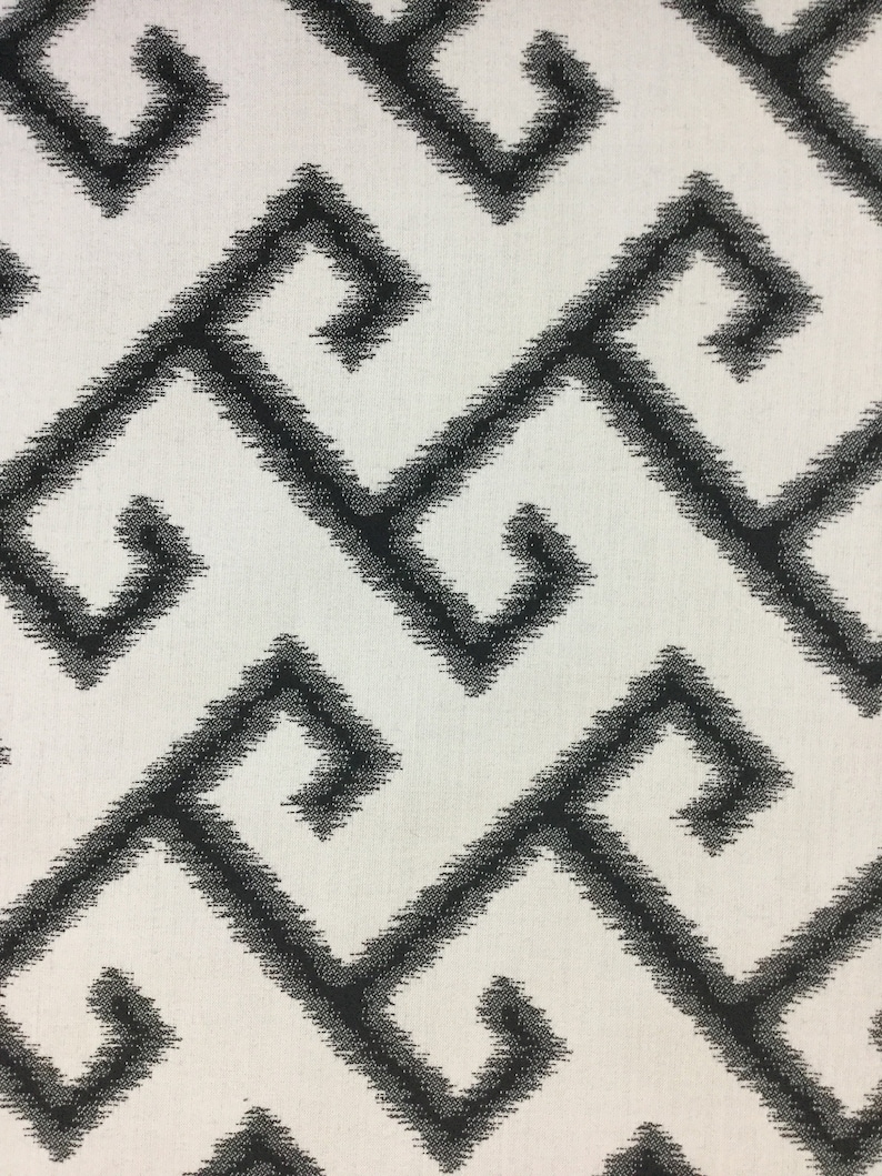 Sunbrella outdoor/indoor El Greco Classic Fabric - Greek Key - 100% Solution Dyed Acrylic - Outdoor Cushion Fabric image 1