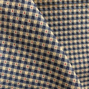 Applejack Check - Black, Gold, and Red - Upholstery Fabric By The Yard