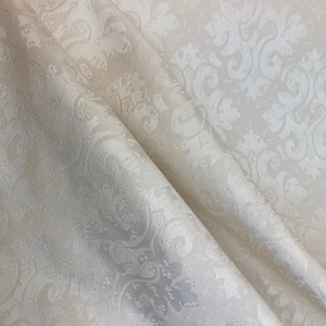Ivory Damask - Upholstery Damask - Table Linen Fabric - Tablecloth Fabric - Fabric by the Yard