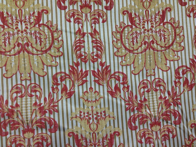Royal Striped Damask Fabric Upholstery Fabric by the Yard Etsy