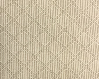 Taupe and Cream Diamond Pinstripe - Upholstery Fabric - Home Decor Fabric - Fabric by the Yard - Custom Cut Yardage - Pillows - Drapes - Bed