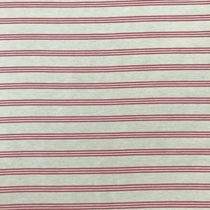 Pink And Off White Stripes - Upholstery Fabric by The Yard