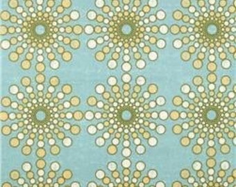 FABRIC SALE!!! Modern Aqua Circular Motion Fabric - Fabric By The Yard