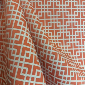Winstead Tangerine - orange - geometric - modern - home decor - upholstery fabric - pillow fabric - fabric by the yard