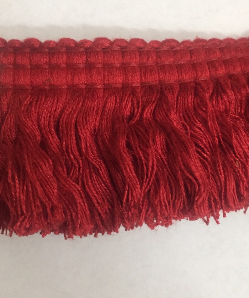 Bright Red Brush Fringe by the Yard Home Decor Brush Fringe Etsy