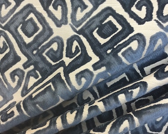 NOLA - MARINER - Belmont Navy - White - Cut Velvet Geometric - High End Velvet - Blue Velvet Pillow Covers - Upholstery fabric by the yard