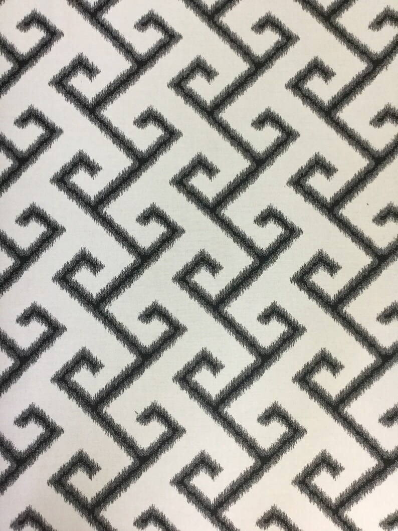 Sunbrella outdoor/indoor El Greco Classic Fabric - Greek Key - 100% Solution Dyed Acrylic - Outdoor Cushion Fabric image 3