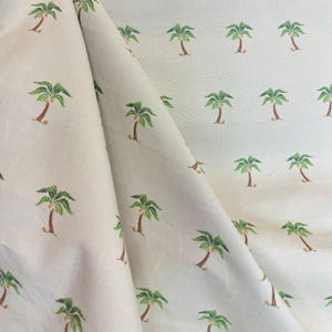 Coconut Grove - beach - palm  tree - coastal - home decor - green - upholstery fabric - drapery fabric - fabric by the yard