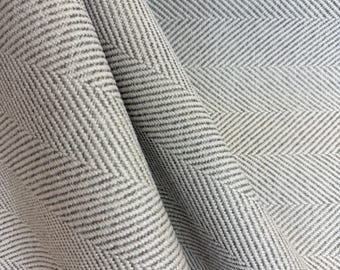 Gray Herringbone Upholstery Fabric, Drapery Material