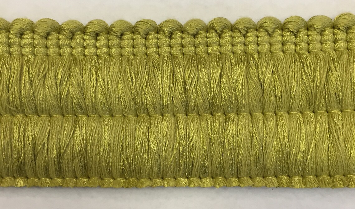 Solid Green Brush Fringe Trim by the Yard Etsy
