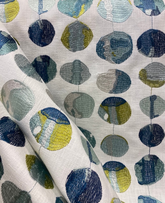 Zest Blue Jay Embroidered Dot Home Decor Fabric - What Is Home Decor Fabric Zest Blue Jay Embroidered Dot Home Decor Fabric - What Is Home Decor Fabric