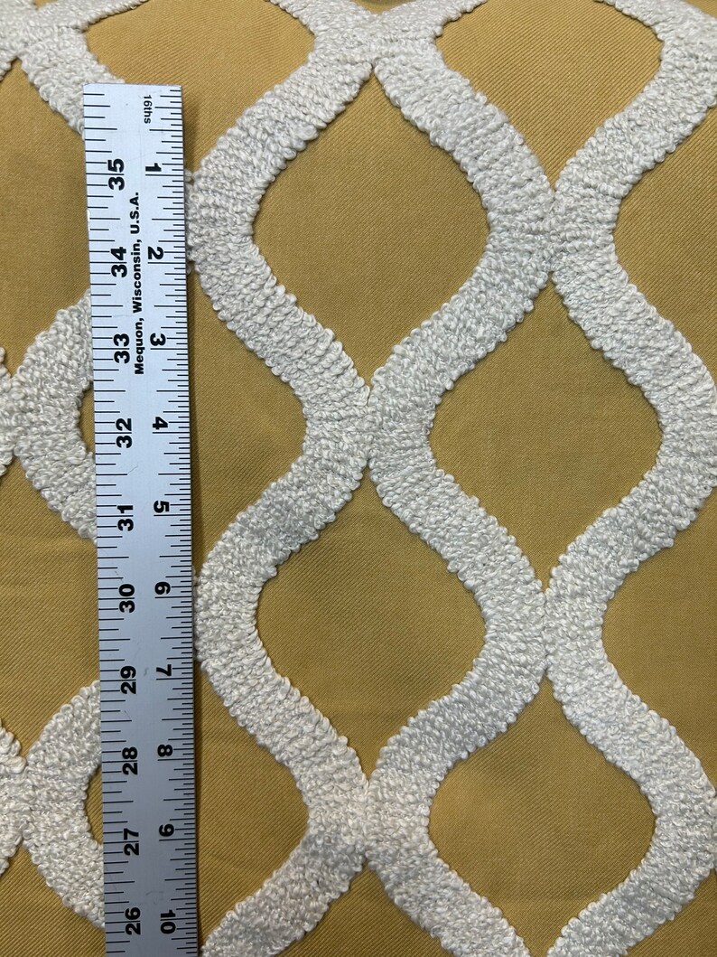Valiant Yellow Trellis Upholstery Fabric Embroidered Etsy