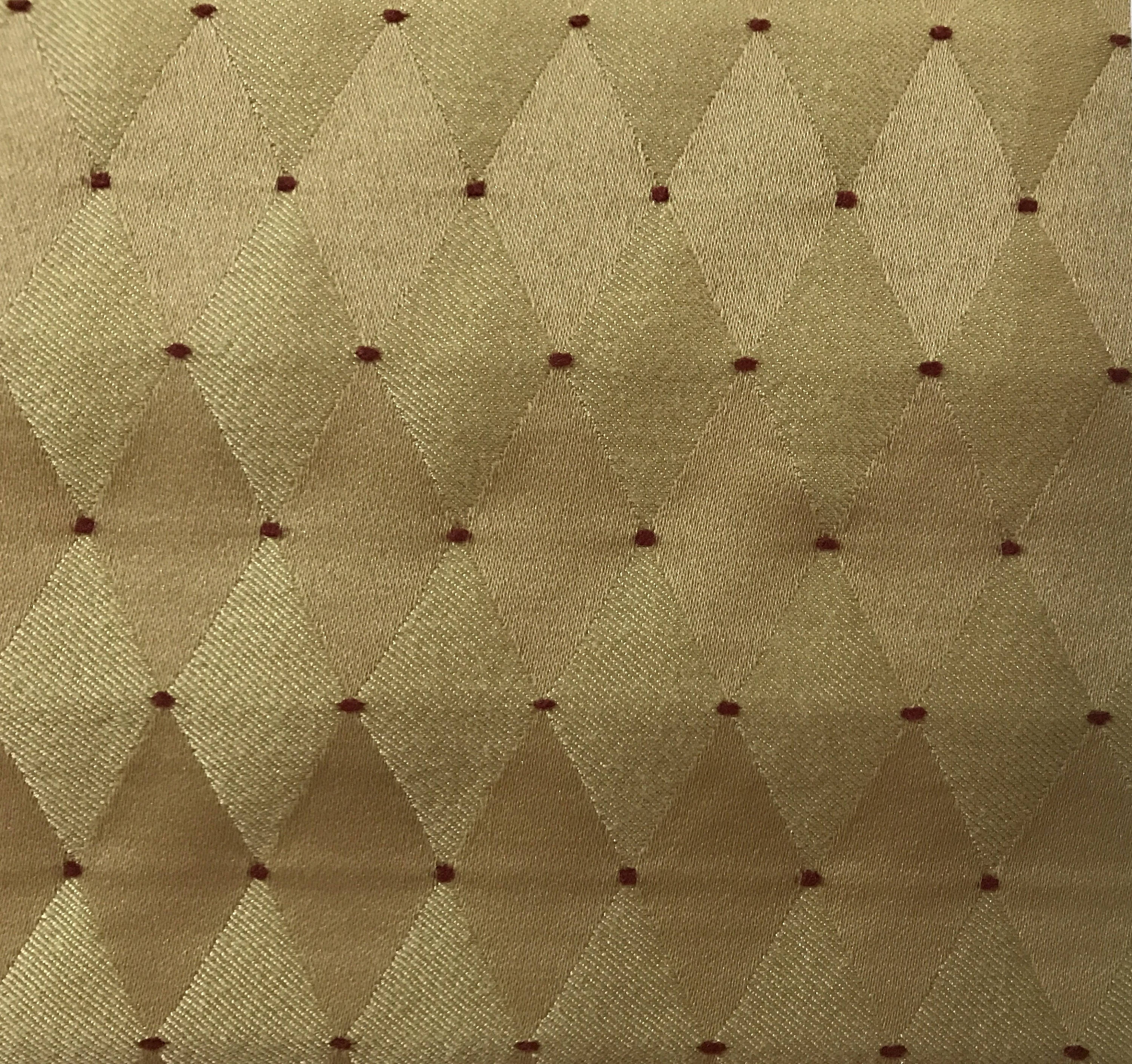 Harlequin Yellow/Gold with Red Dots Upholstery Fabric By Etsy