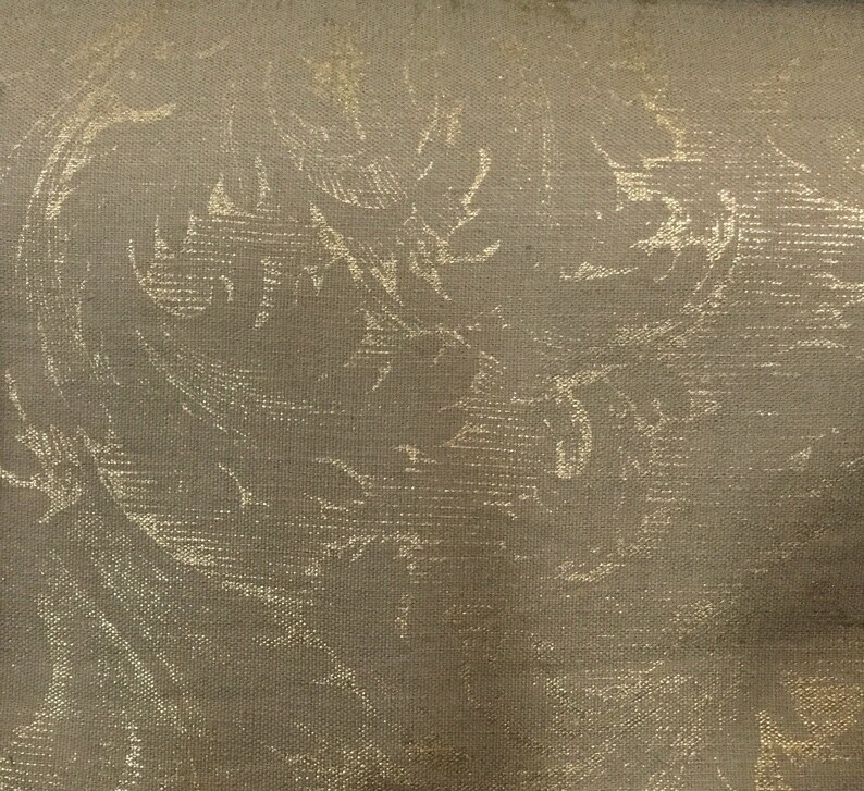 Gold Damask Upholstery Fabric by the Yard Etsy
