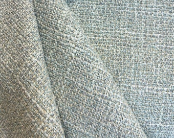 Light Blue and Cream Woven - upholstery fabric - pillow fabric - fabric by the yard