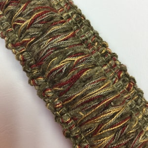 Cinnamon Sage Loop Fringe - Home Decor - Home Accents - Accent Pillows - Trim by the Yard - Custom Cut Yardage - Furniture Embellishments