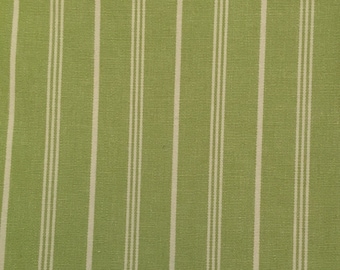 Strisce verdi e bianche - Tessuto per tappezzeria tagliato su misura