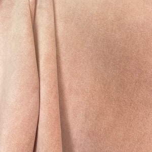 Blush Pink Velvet Fabric - Light Pink Colored Velvet - Dusty Pink Velvet - Solid Pink Velvet - Upholstery Velvet - Fabric by the Yard