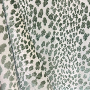 Meowww Seaglass - animal - cut velvet - velvet - leopard - home decor - upholstery fabric - fabric by the yard
