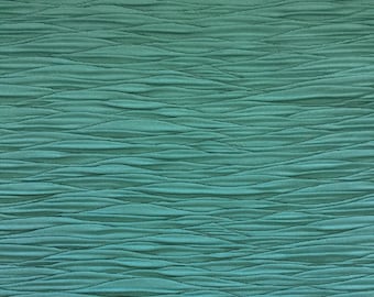 Turquoise - Textured - Upholstery Fabric By The Yard